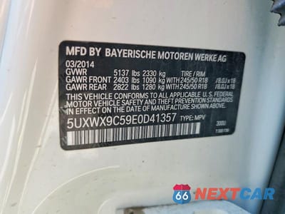 Zdjęcie 13 z 13 samochodu: 2014 BMW X3 XDRIVE28I VIN:5UXWX9C59E0D41357 - miniatura