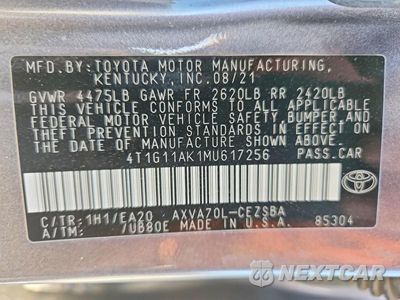 Zdjęcie 13 z 13 samochodu: 2021 TOYOTA CAMRY VIN:4T1G11AK1MU617256 - miniatura