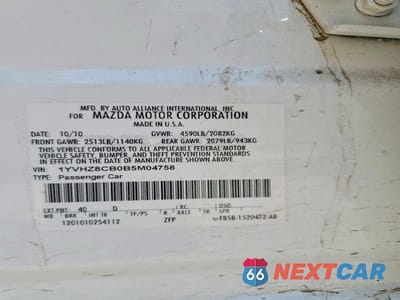 Zdjęcie 12 z 12 samochodu: 2011 MAZDA 6 S VIN:1YVHZ8CB0B5M04758 - miniatura