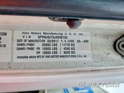 Zdjęcie 10 z 10 samochodu: 2018 HINO 268A BOX TRUCK VIN:5PVNJ8JT6J4S58155 - miniatura