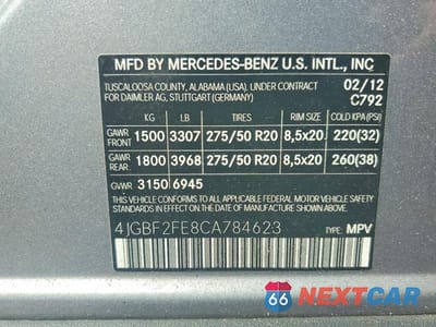 Zdjęcie 13 z 13 samochodu: 2012 MERCEDES-BENZ GL 350 BLUETEC VIN:4JGBF2FE8CA784623 - miniatura