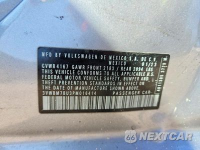 Zdjęcie 13 z 13 samochodu: 2023 VOLKSWAGEN JETTA SPORT VIN:3VWBM7BU3PM016414 - miniatura