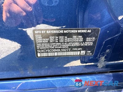 Zdjęcie 10 z 10 samochodu: 2022 BMW X6 XDRIVE40I VIN:5UXCY6C08N9L59277 - miniatura