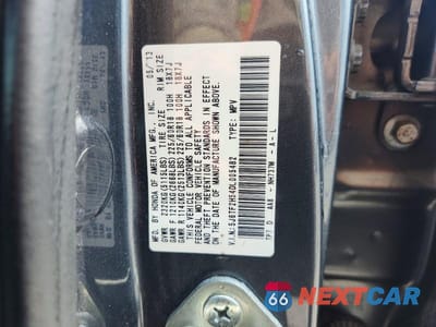 Zdjęcie 12 z 12 samochodu: 2013 HONDA CROSSTOUR EXL VIN:5J6TF2H54DL005482 - miniatura