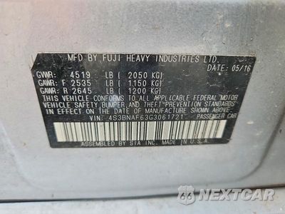 Zdjęcie 12 z 12 samochodu: 2016 SUBARU LEGACY 2.5I PREMIUM VIN:4S3BNAF63G3061721 - miniatura