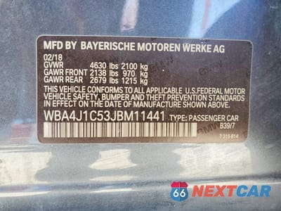 Zdjęcie 12 z 12 samochodu: 2018 BMW 430I GRAN COUPE VIN:WBA4J1C53JBM11441 - miniatura