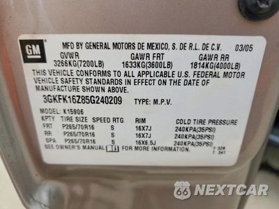 Zdjęcie 13 z 13 samochodu: 2005 GMC YUKON XL K1500 VIN:3GKFK16Z85G240209 - miniatura