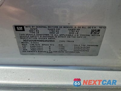 Zdjęcie 12 z 12 samochodu: 2014 GMC SIERRA K1500 SLE VIN:3GTU2UEH0EG262850 - miniatura