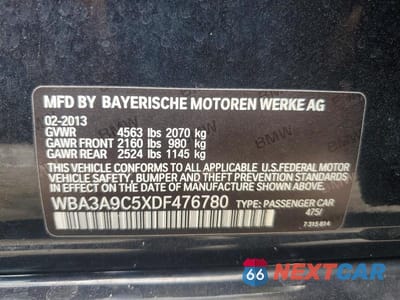Zdjęcie 12 z 12 samochodu: 2013 BMW 335 I VIN:WBA3A9C5XDF476780 - miniatura