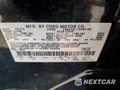 Zdjęcie 13 z 13 samochodu: 2013 LINCOLN MKX VIN:2LMDJ6JK8DBL32905 - miniatura
