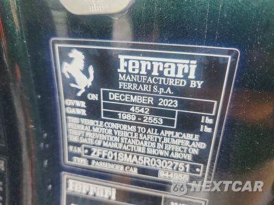 Zdjęcie 12 z 12 samochodu: 2024 FERRARI 296 GTS VIN:ZFF01SMA5R0302751 - miniatura