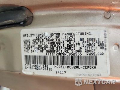 Zdjęcie 12 z 12 samochodu: 1998 TOYOTA CAMRY XLE V6 VIN:4T1BF28K9WU052555 - miniatura