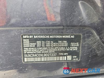 Zdjęcie 14 z 14 samochodu: 2020 BMW X5 SDRIVE 40I VIN:5UXCR4C0XL9D27237 - miniatura