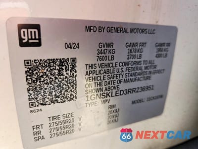 Zdjęcie 13 z 13 samochodu: 2024 CHEVROLET TAHOE K1500 VIN:1GNSKLED3RR236951 - miniatura