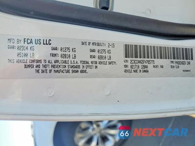 Zdjęcie 12 z 12 samochodu: 2015 CHRYSLER 300 LIMITED VIN:2C3CCAAG5FH785775 - miniatura