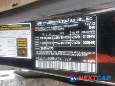 Zdjęcie 13 z 13 samochodu: 2014 MERCEDES-BENZ ML 350 VIN:4JGDA5JB8EA341199 - miniatura