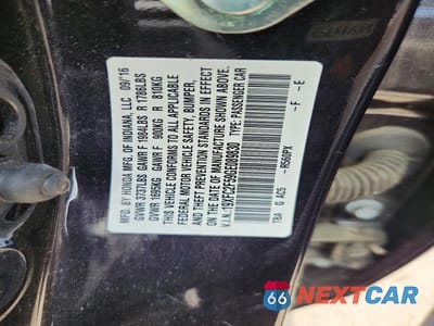 Zdjęcie 12 z 12 samochodu: 2016 HONDA CIVIC LX VIN:19XFC2F59GE089830 - miniatura