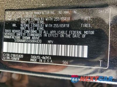 Zdjęcie 14 z 14 samochodu: 2025 TOYOTA GRAND HIGHLANDER XLE VIN:5TDAAAB55SS084820 - miniatura