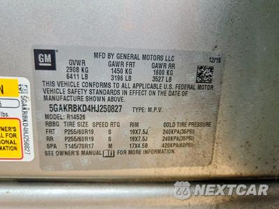 Zdjęcie 13 z 13 samochodu: 2017 BUICK ENCLAVE VIN:5GAKRBKD4HJ250827 - miniatura