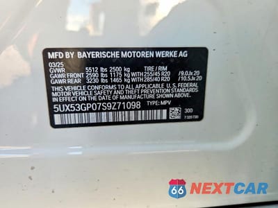 Zdjęcie 12 z 12 samochodu: 2025 BMW X3 30 XDRIVE VIN:5UX53GP07S9Z71098 - miniatura