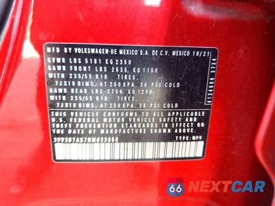 Zdjęcie 13 z 13 samochodu: 2022 VOLKSWAGEN TIGUAN SE VIN:3VV3B7AX7NM033658 - miniatura