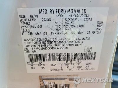 Zdjęcie 13 z 13 samochodu: 2011 FORD ESCAPE XLT VIN:1FMCU0DG5BKA38559 - miniatura