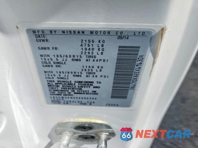 Zdjęcie 13 z 13 samochodu: 2014 NISSAN NV200 S VIN:3N6CM0KN2EK696304 - miniatura