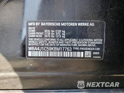 Zdjęcie 12 z 12 samochodu: 2019 BMW 430I GRAN COUPE VIN:WBA4J1C59KBM17763 - miniatura