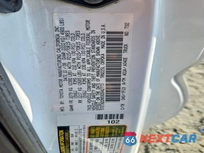 Zdjęcie 12 z 12 samochodu: 2009 TOYOTA TACOMA ACCESS CAB VIN:5TETX22N59Z642773 - miniatura