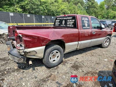 Trzecie zdjęcie samochodu z tyłu: 1999 GMC NEW SIERRA C1500 VIN:2GTEC19T7X1541898 - miniatura