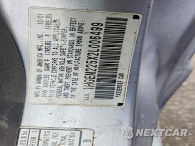 Zdjęcie 12 z 12 samochodu: 2002 HONDA CIVIC LX VIN:1HGEM225X2L006499 - miniatura