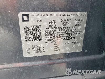 Zdjęcie 13 z 13 samochodu: 2019 CHEVROLET EQUINOX LT (2FL) VIN:3GNAXJEV7KS626089 - miniatura