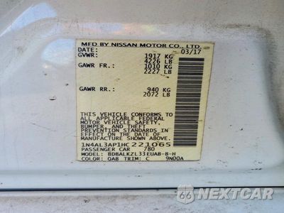 Zdjęcie 12 z 12 samochodu: 2017 NISSAN ALTIMA 2.5 SV VIN:1N4AL3AP1HC221065 - miniatura