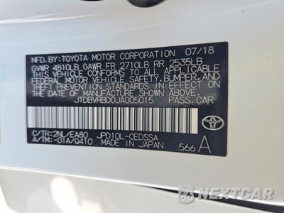 Zdjęcie 12 z 12 samochodu: 2018 TOYOTA MIRAI BASE VIN:JTDBVRBD0JA005015 - miniatura