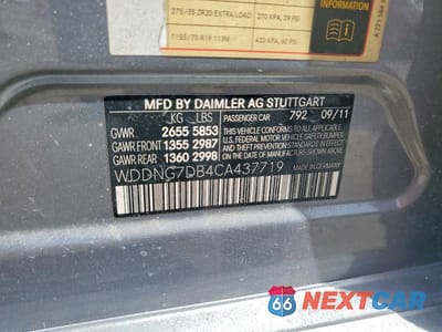 Zdjęcie 12 z 12 samochodu: 2012 MERCEDES-BENZ S 550 VIN:WDDNG7DB4CA437719 - miniatura