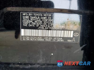 Zdjęcie 12 z 12 samochodu: 2009 LEXUS LS 460 VIN:JTHBL46F395090410 - miniatura