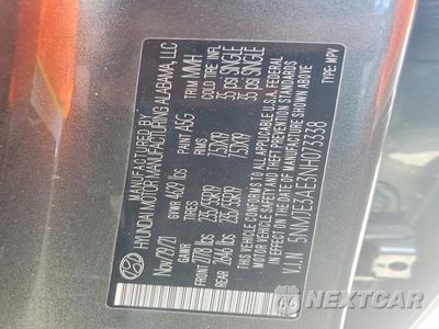 Zdjęcie 12 z 12 samochodu: 2022 HYUNDAI TUCSON LIMITED VIN:5NMJE3AE3NH073338 - miniatura