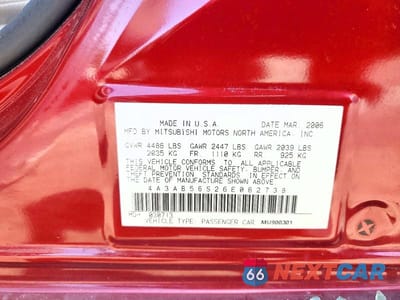 Zdjęcie 12 z 12 samochodu: 2006 MITSUBISHI GALANT LS PREMIUM VIN:4A3AB56S26E062738 - miniatura