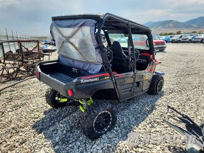 Czwarte zdjęcie samochodu z boku: 2023 KAWASAKI TERYX4 UTILITY VEHICLE VIN:JKBRTCJ18PB512522 - miniatura