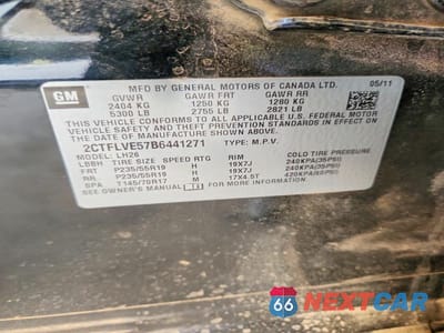 Zdjęcie 13 z 13 samochodu: 2011 GMC TERRAIN SLT VIN:2CTFLVE57B6441271 - miniatura
