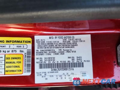 Zdjęcie 12 z 12 samochodu: 2013 LINCOLN MKZ VIN:3LN6L2G92DR812516 - miniatura