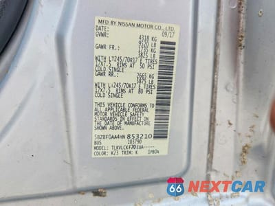 Zdjęcie 14 z 14 samochodu: 2017 NISSAN NV 3500 HD S VIN:5BZBF0AA4HN853210 - miniatura