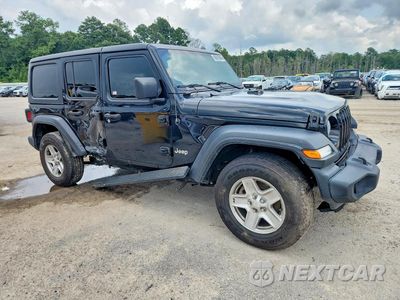 Czwarte zdjęcie samochodu z boku: 2018 JEEP WRANGLER UNLIMITED SPORT VIN:1C4HJXDGXJW145593 - miniatura