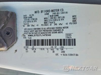 Zdjęcie 12 z 12 samochodu: 2020 FORD TRANSIT CONNECT XL VIN:NM0LS7E27L1478342 - miniatura