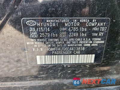Zdjęcie 12 z 12 samochodu: 2014 HYUNDAI AZERA LIMITED VIN:KMHFH4JG6EA413818 - miniatura