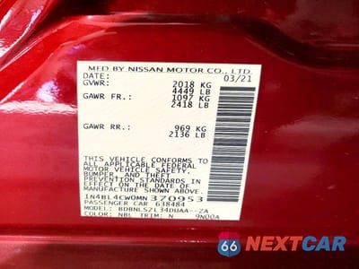 Zdjęcie 12 z 12 samochodu: 2021 NISSAN ALTIMA SR VIN:1N4BL4CW0MN370953 - miniatura