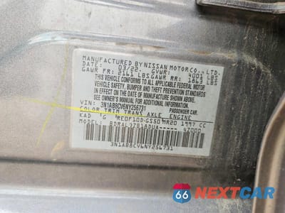 Zdjęcie 12 z 12 samochodu: 2022 NISSAN SENTRA SV VIN:3N1AB8CV6NY256731 - miniatura
