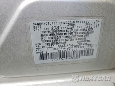 Zdjęcie 12 z 12 samochodu: 2018 NISSAN SENTRA SV VIN:3N1AB7AP9JY224008 - miniatura
