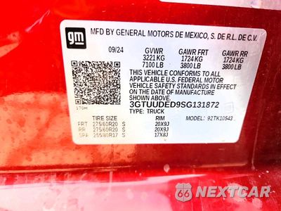 Zdjęcie 12 z 12 samochodu: 2025 GMC SIERRA K1500 SLT VIN:3GTUUDED9SG131872 - miniatura