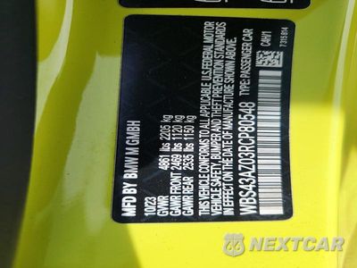 Zdjęcie 12 z 12 samochodu: 2024 BMW M4 COMPETITION VIN:WBS43AZ03RCP80548 - miniatura